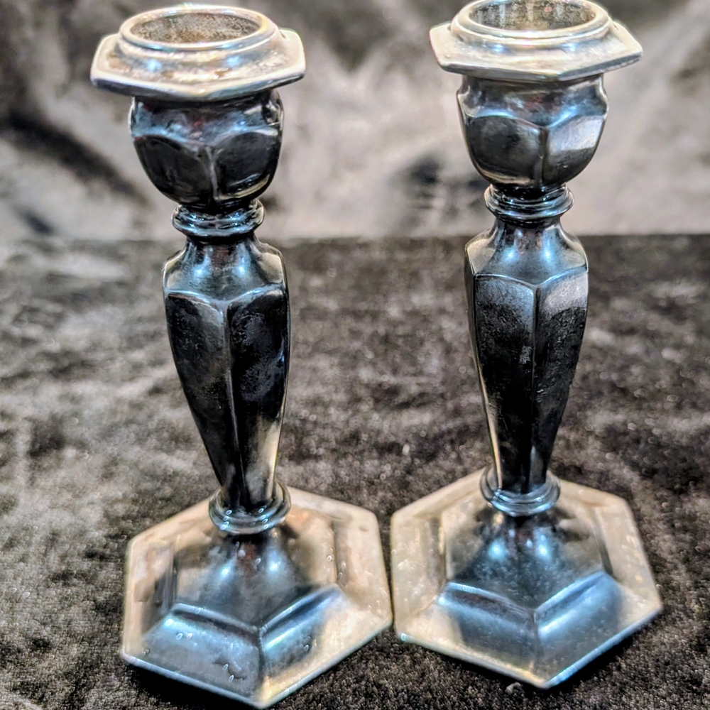 Elegant Silver Candle Holders